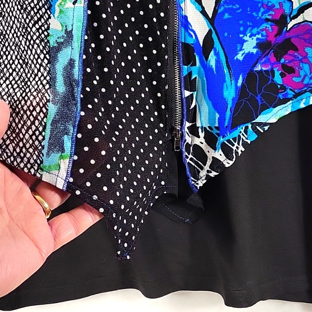 Kaktus Layered Patchwork Pullover Tunic Size L - image 5